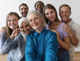 people taking selfie